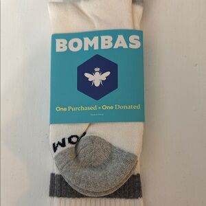 Bombas Men's Athletic Socks in White and Gray